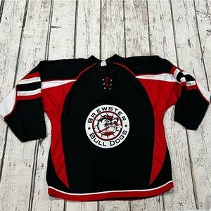 Brewster Bulldogs Club Athletic Knit Hockey Jersey Sweater Clothing Shirt